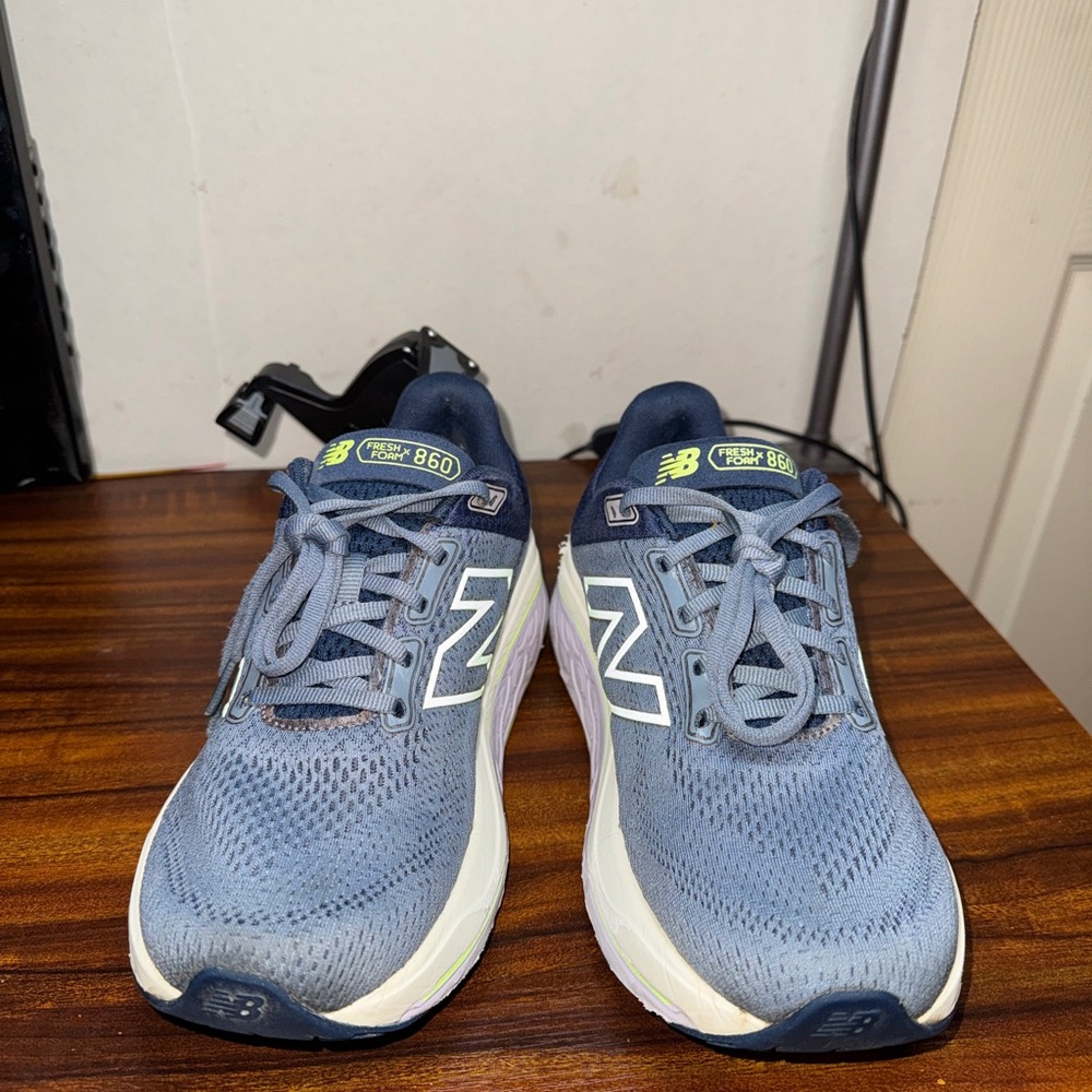 New Balance Gray and White Athletic Sneakers
